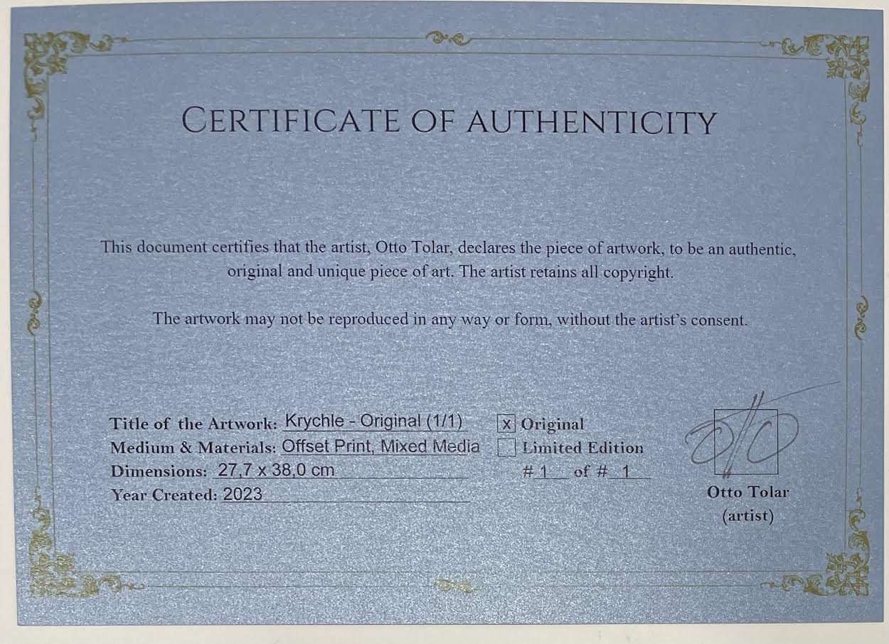Otto Tolar - Krychle - Original 1/1 - Guestion Mark