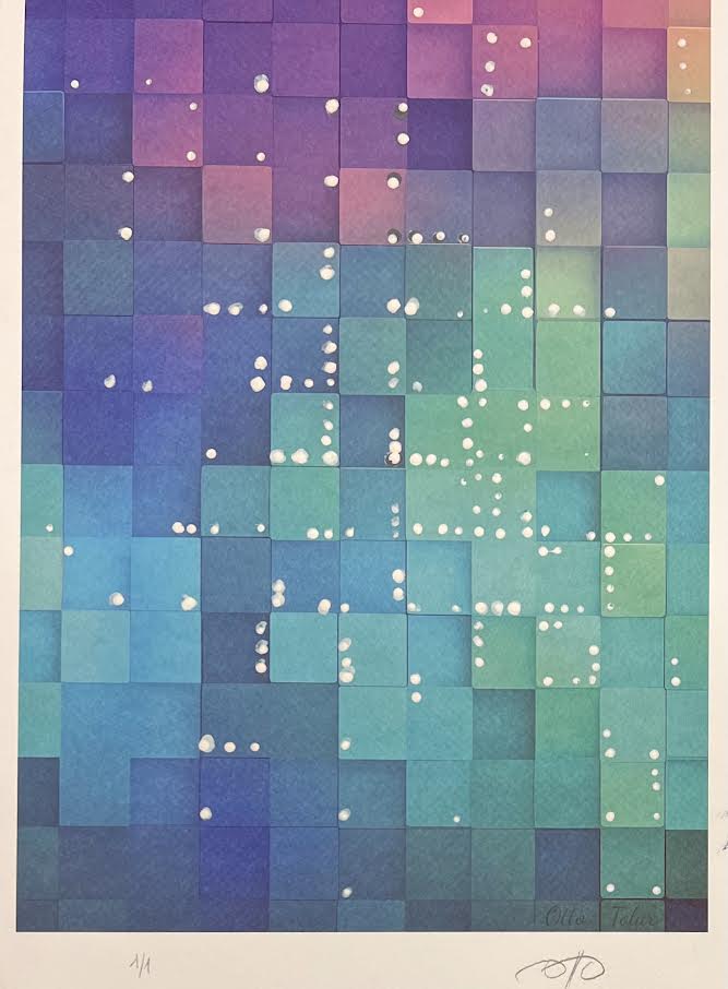 Otto Tolar - Krychle - Original 1/1 - Polka Dots