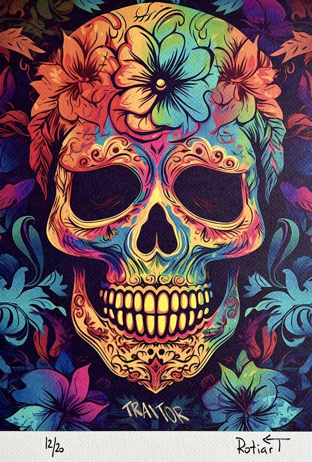 Traitor - Floral Skull - 12/20