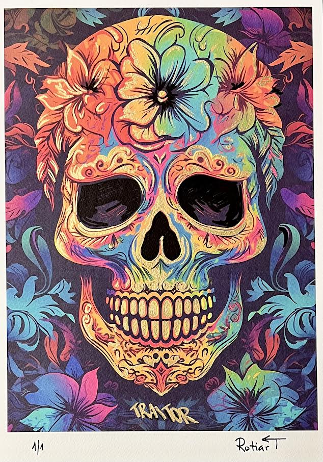 Traitor - Floral Skull (Special) 1/1 - Golden Flowers