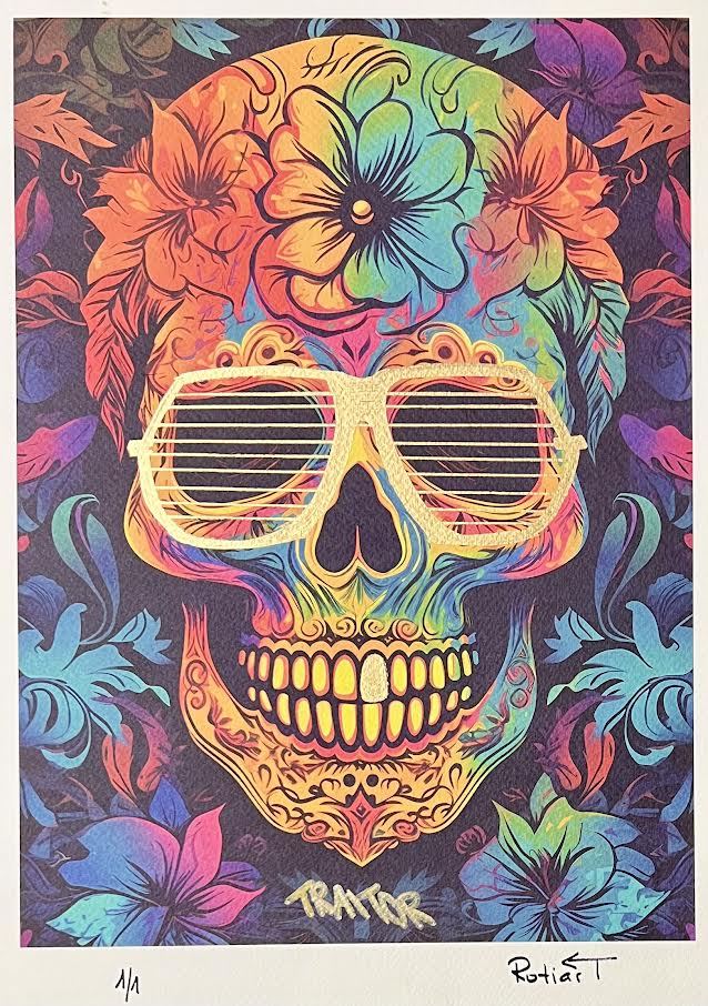Traitor - Floral Skull (Special) 1/1- Golden Frames