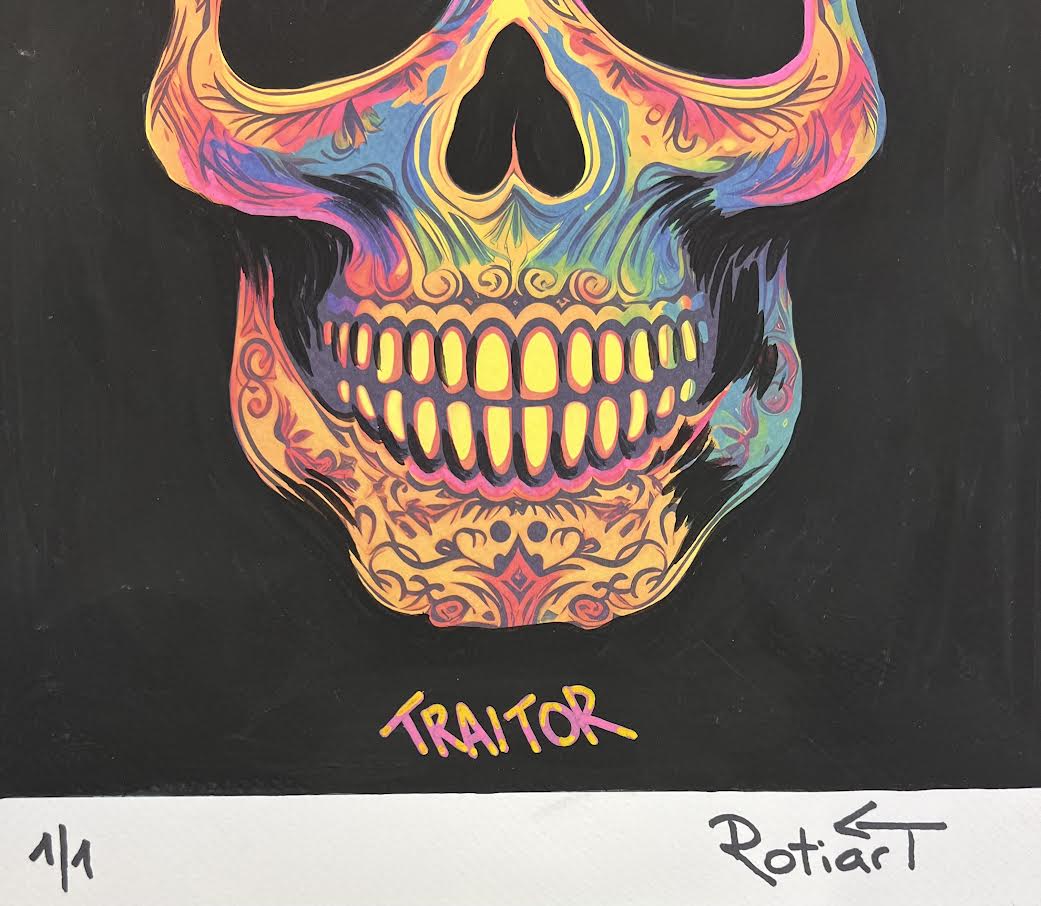 Traitor - Floral Skull (Special) 1/1 - Black