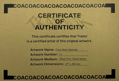 Traitor - Floral Skull (Special) 1/1 - MMA