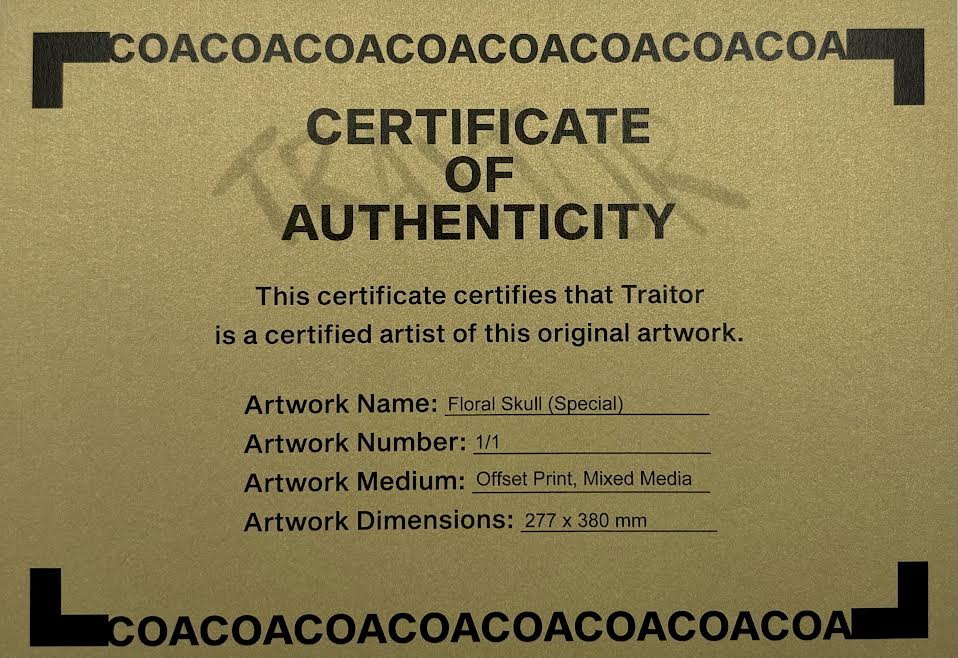 Traitor - Floral Skull (Special) 1/1 - Fighter Helmet