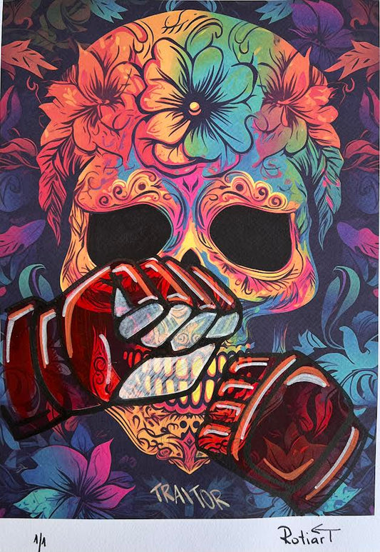 Traitor - Floral Skull (Special) 1/1 - Red Glove