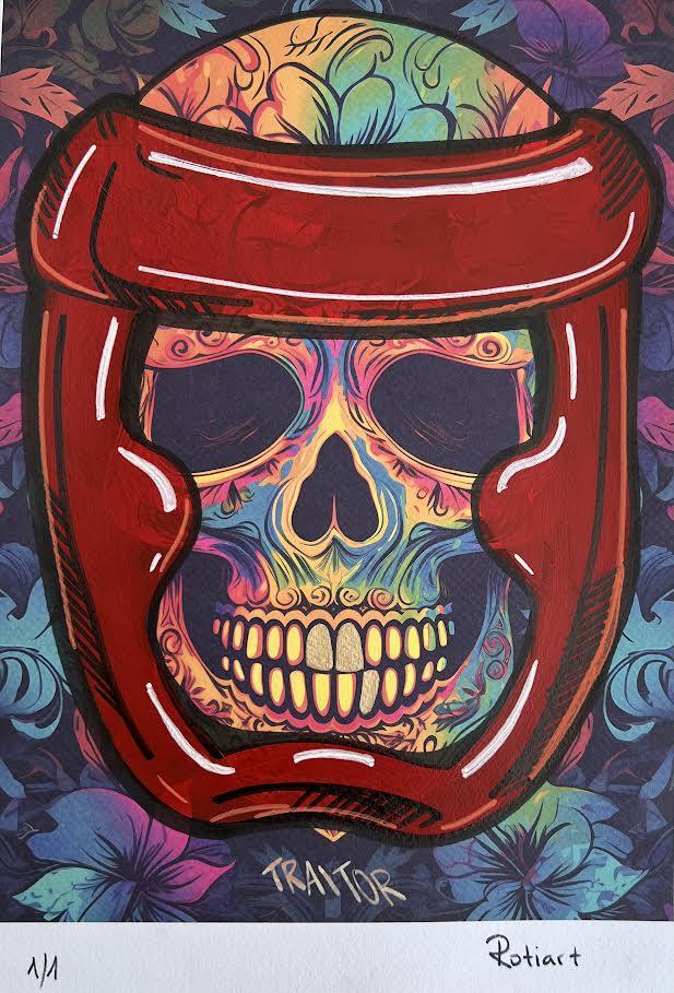 Traitor - Floral Skull (Special) 1/1 - Fighter Helmet
