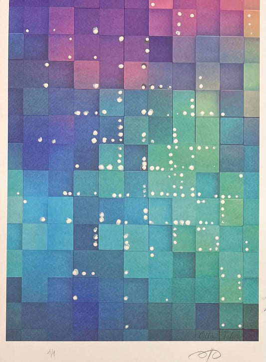 Otto Tolar - Krychle - Original 1/1 - Polka Dots