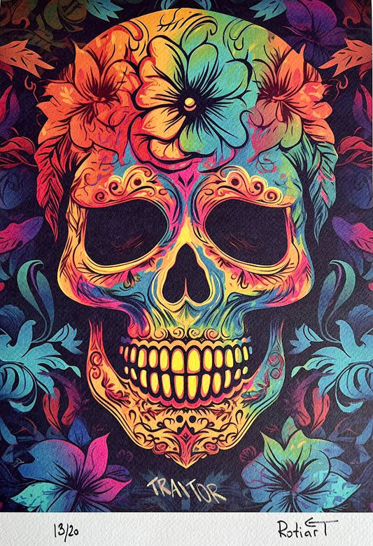 Traitor - Floral Skull - 13/20