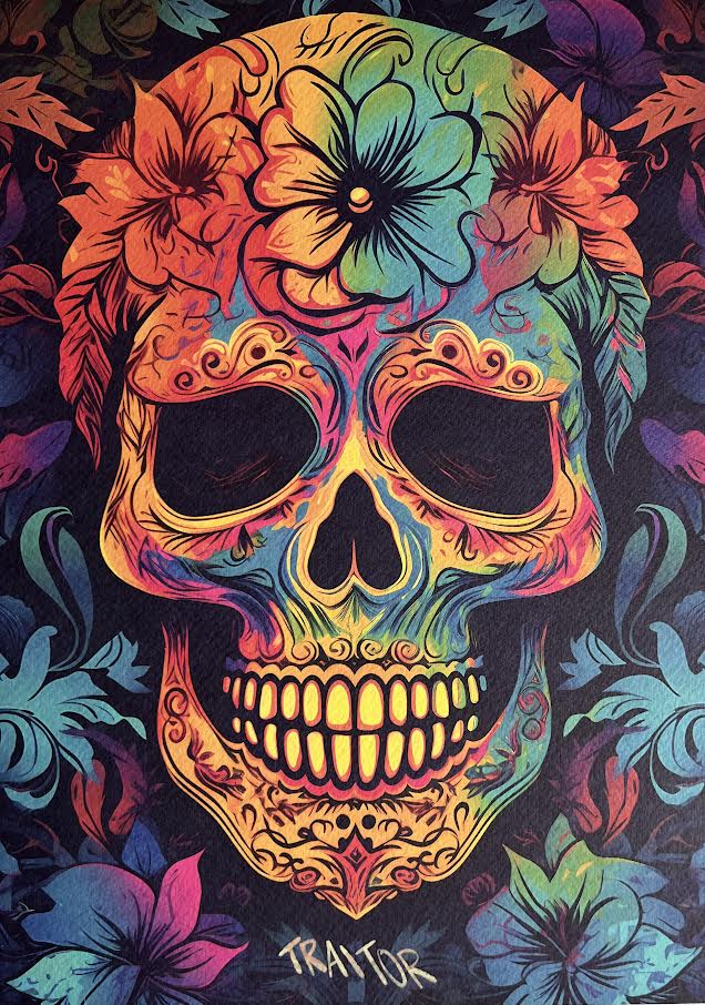 Traitor - Floral Skull - 13/20