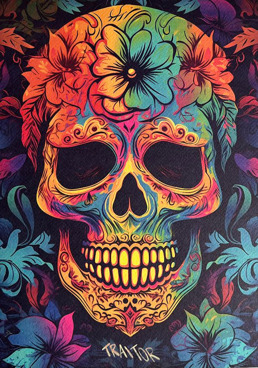Traitor - Floral Skull - 13/20