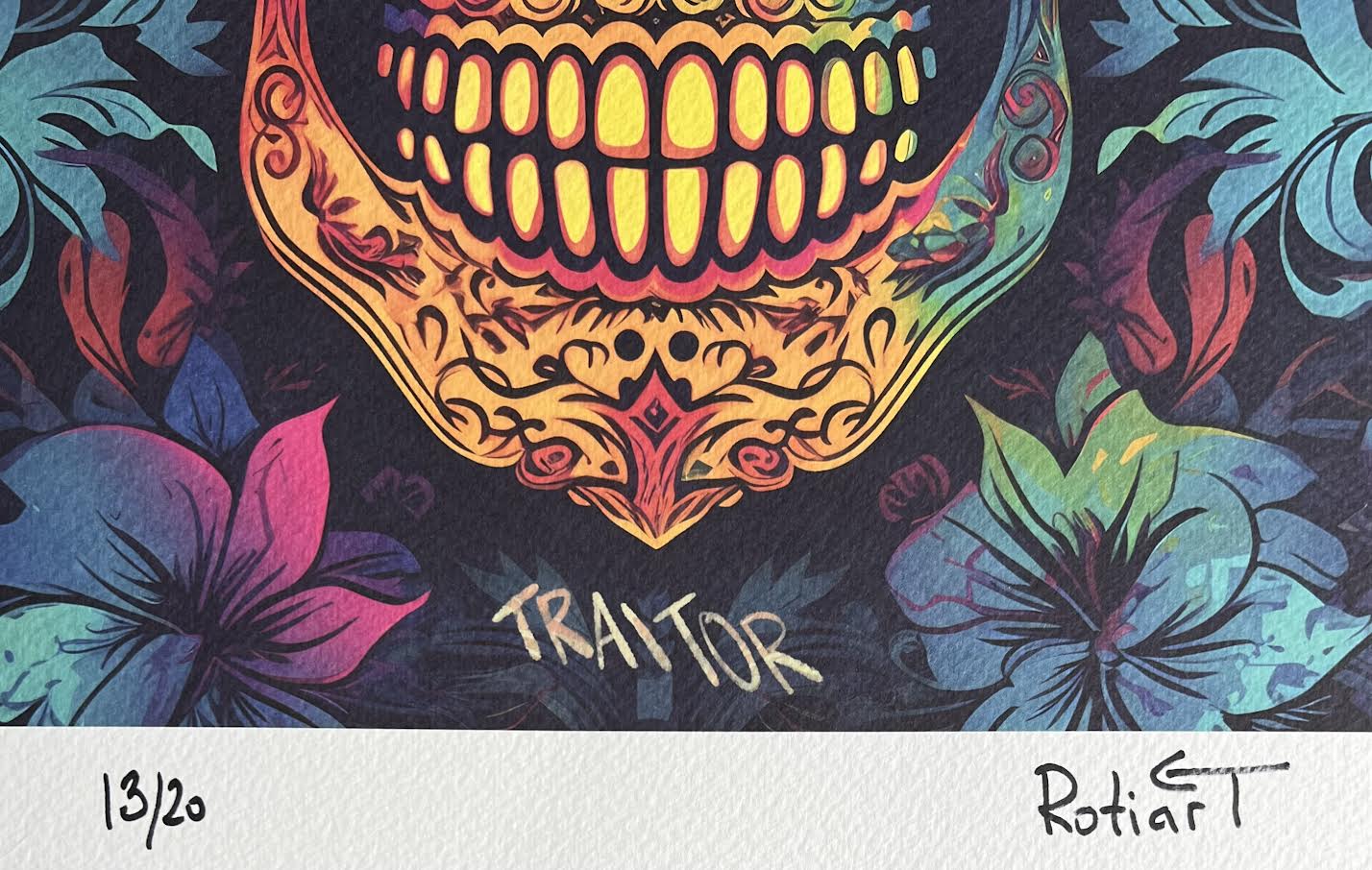 Traitor - Floral Skull - 13/20