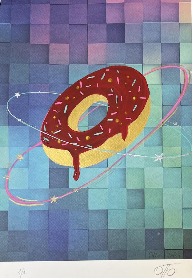Otto Tolar - Krychle - Original 1/1 -  Rotating Donut