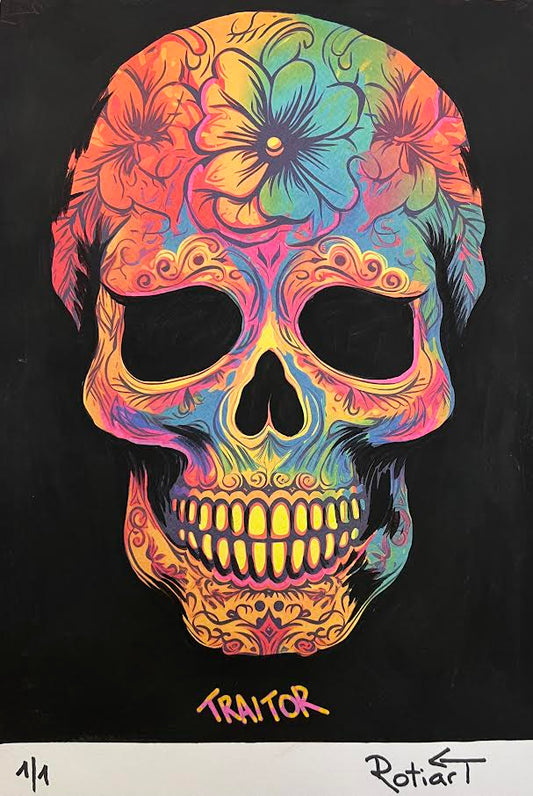 Traitor - Floral Skull (Special) 1/1 - Black