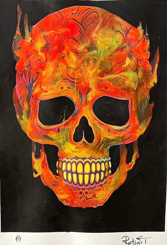 Traitor - Floral Skull (Special) 1/1 - Burning Skull