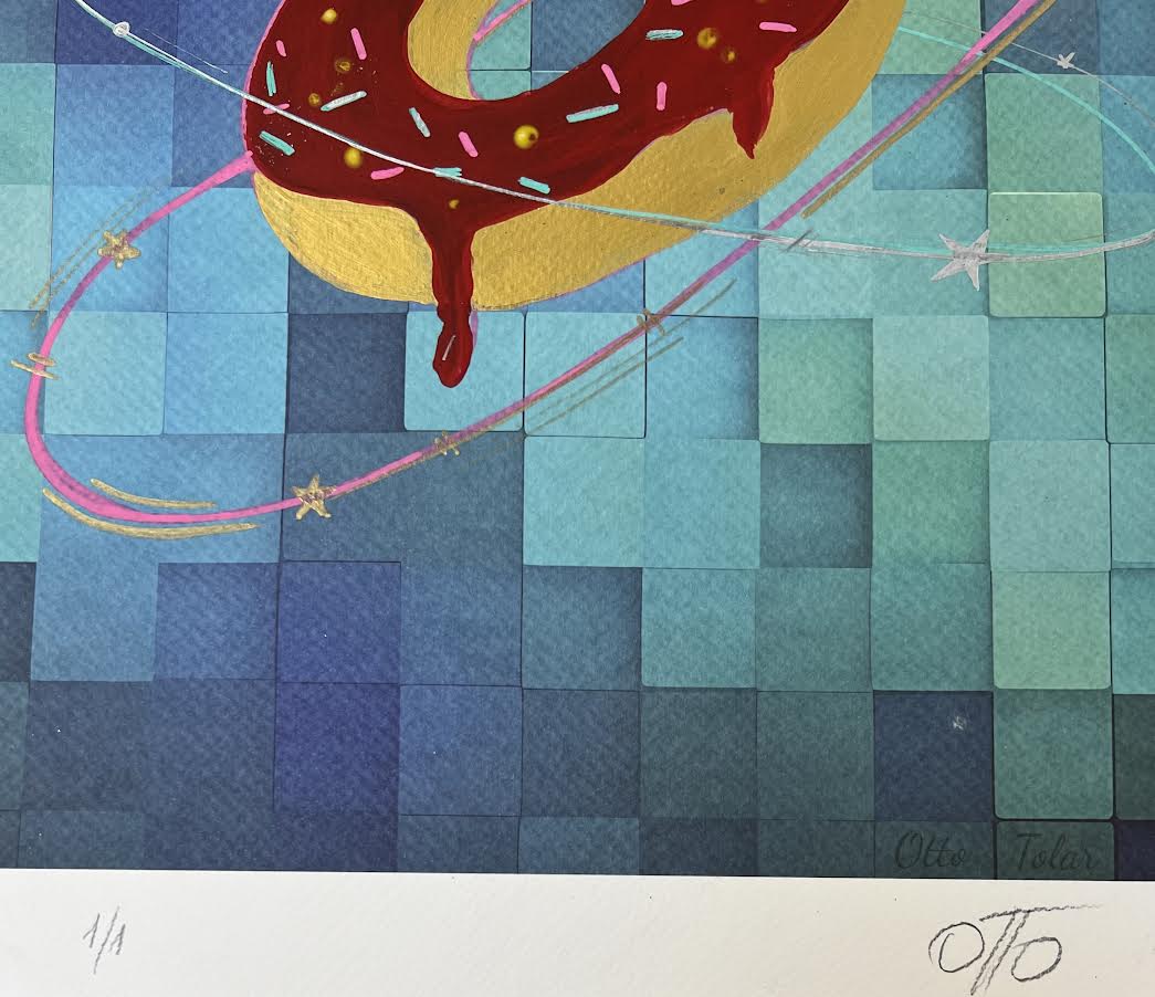Otto Tolar - Krychle - Original 1/1 -  Rotating Donut