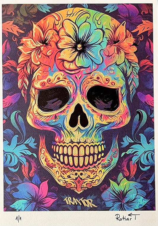 Traitor - Floral Skull (Special) 1/1 - Golden Flowers